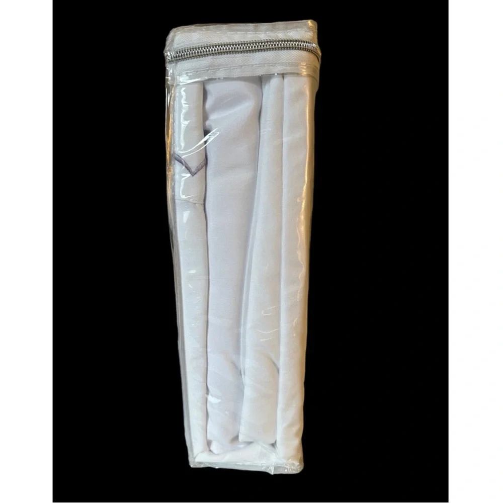 Westport Home Luxury Hotel Collection King Sheets Set White W/ Lavendar Accents